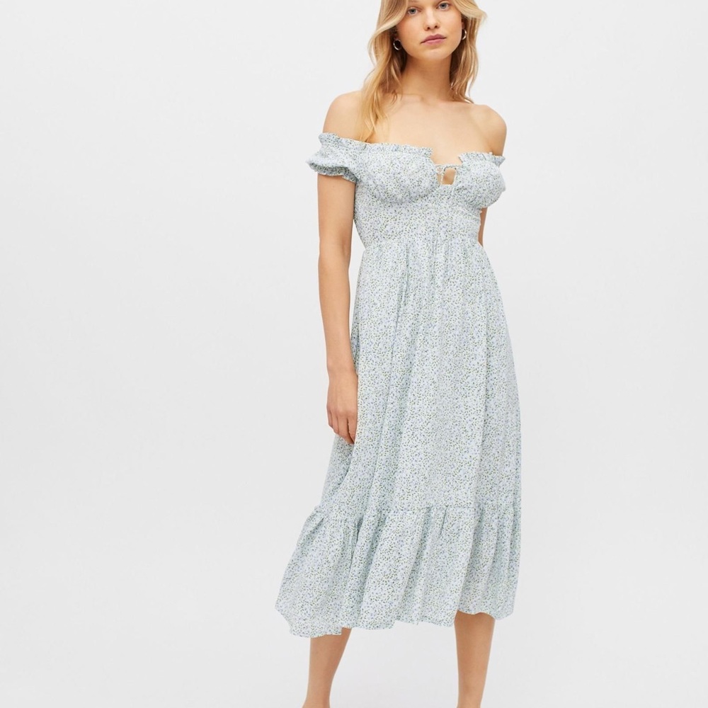 UO Kiss The Sky Versaille Floral Maxi Dress